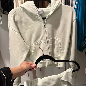 TNA Soft Mint Zip-Up Hoodie & 3” Shorts SET